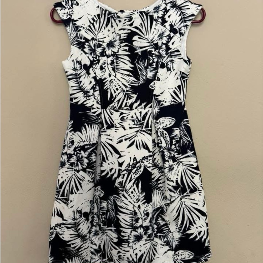 Girl’s Navy Blue and White Floral Dress